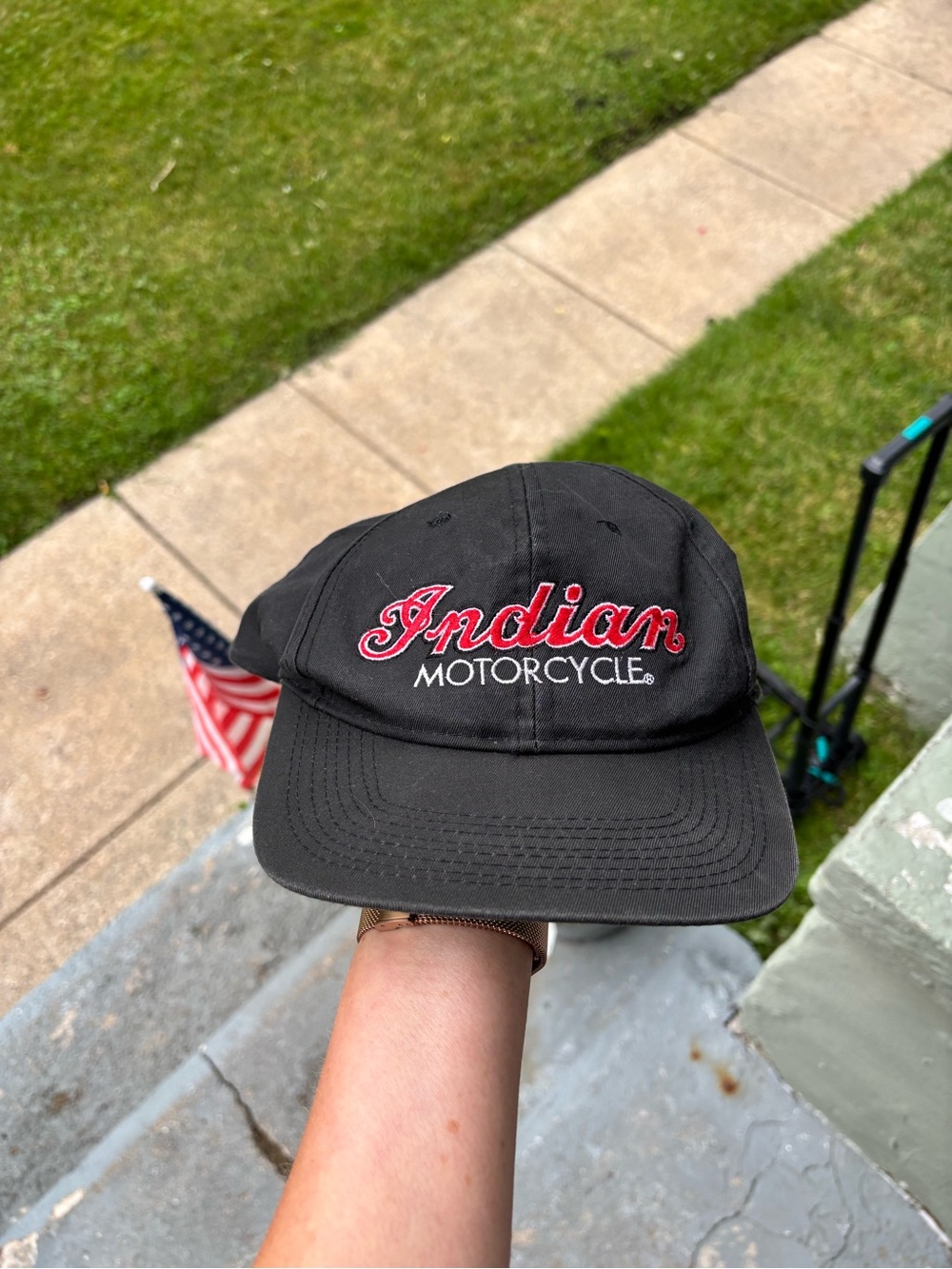 Vintage Indian motorcycle hat